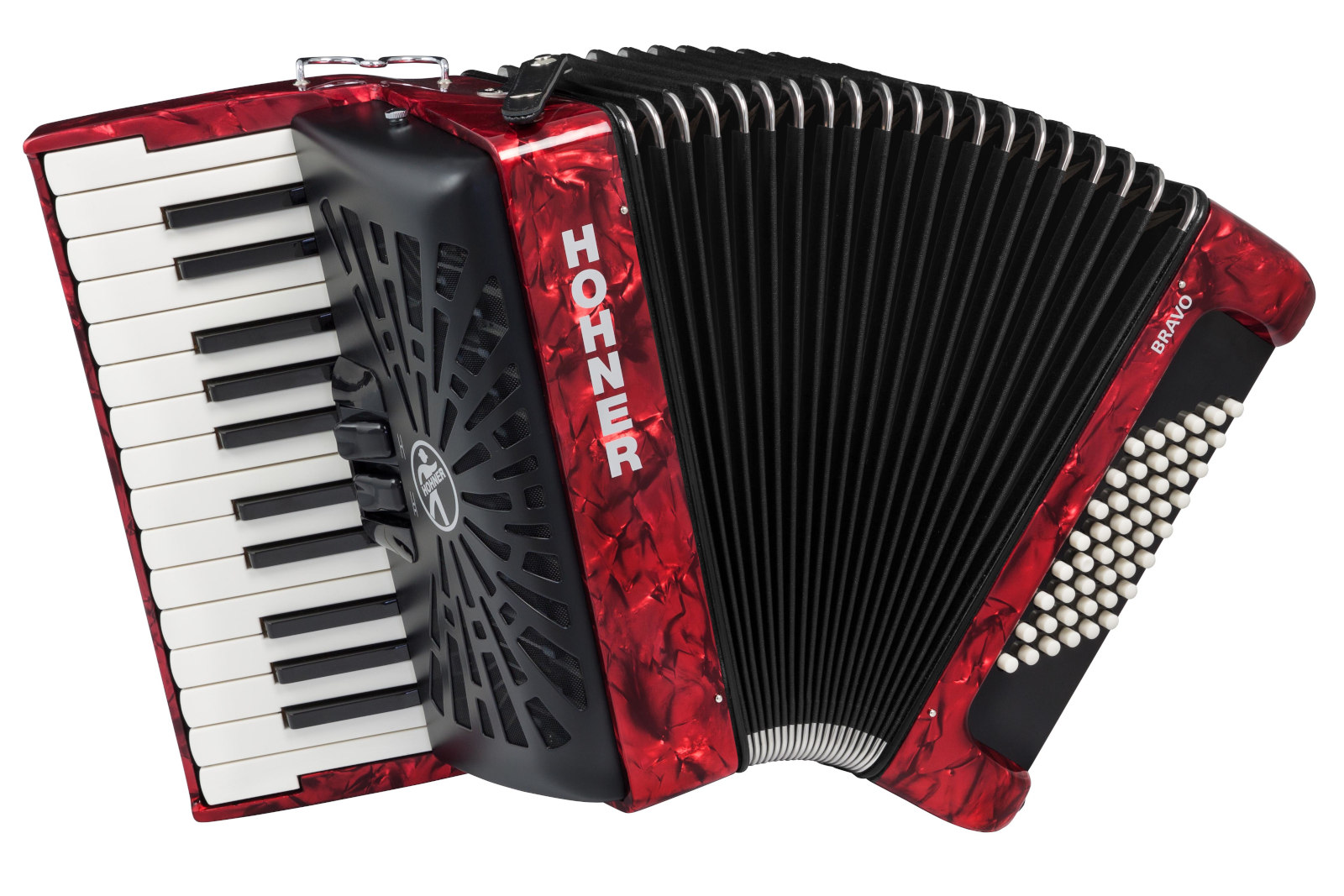 HOHNER BRAVO II 48 VERMELHO