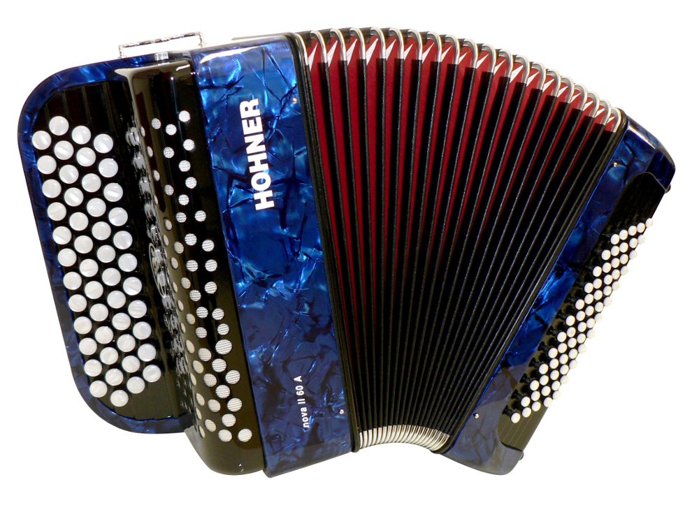 Hohner Nova Ii 60a Bleu Touches Boutons En Sol/sol