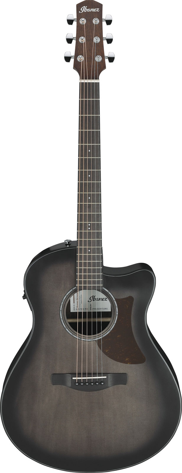 IBANEZ Aam70Ce-Tbn Transparent Charcoal Burst Top Advanced Acoustic