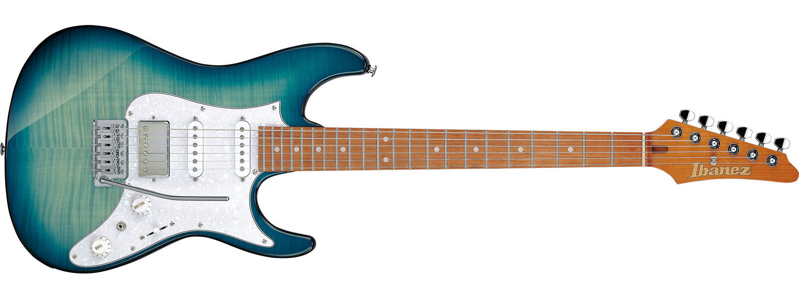 IBANEZ AZ22S1F-TXB Standard Transparent Turquoise Burst