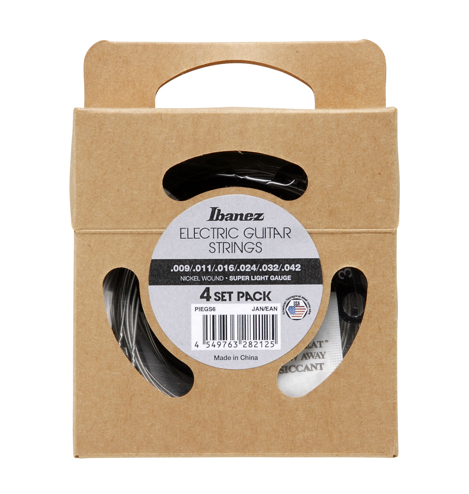 IBANEZ PIEGS6 Nickel Wound Super Light 9-42 Pack de 4