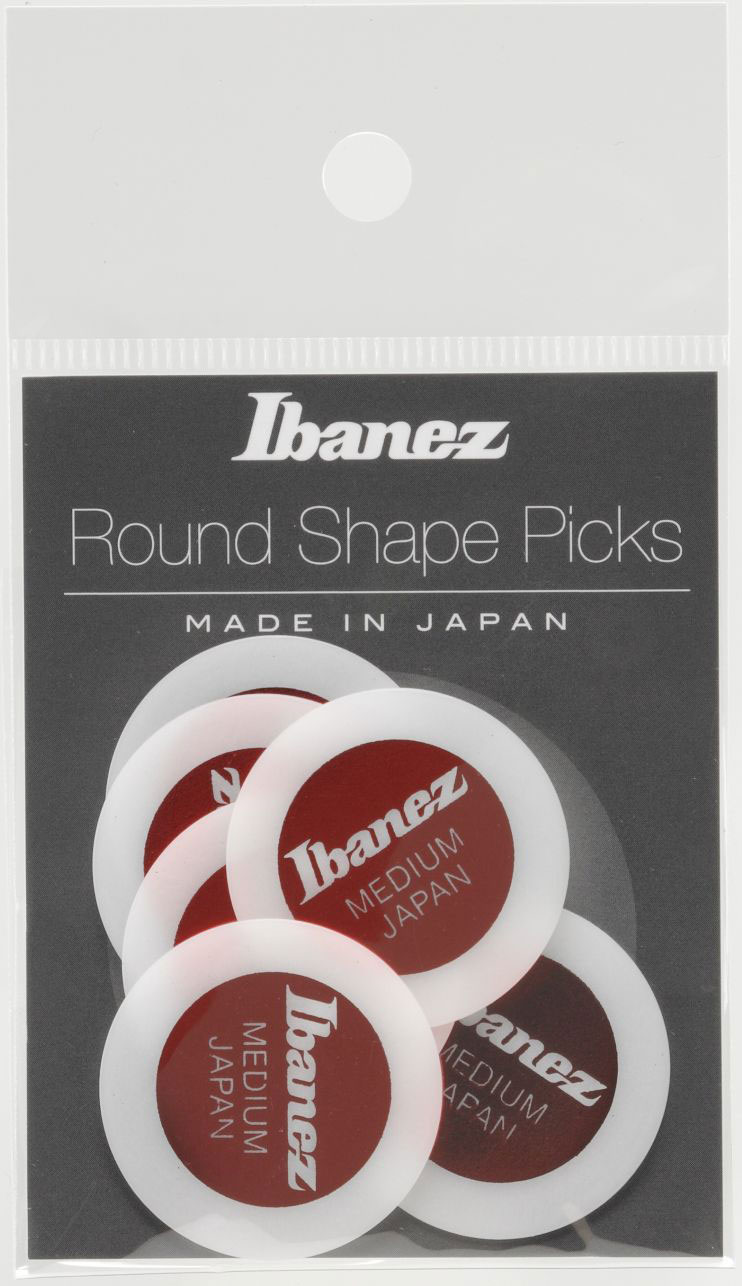 Ibanez Pick Round Shape Ppa1m-wh White X6