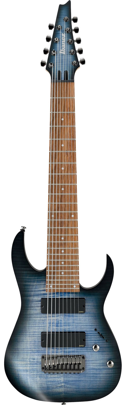 Ibanez Iron Label Rgir9fme-fdf Faded Denim Burst Flat