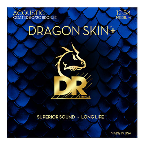 DR STRINGS 12-54 DRAGON SKIN+ COATED 80/20 LIGHT