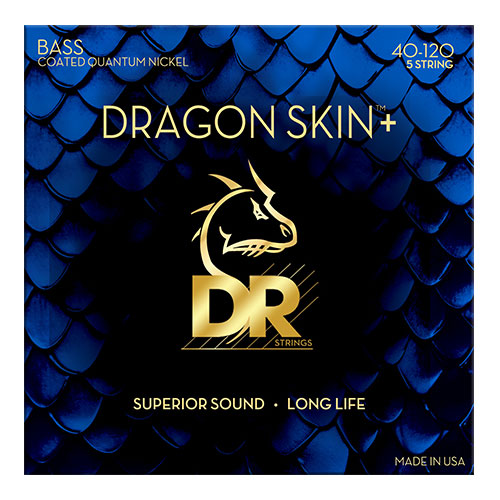 DR STRINGS 40-120 DRAGON SKIN+ COATED 5-STRING LIGHT