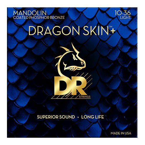DR STRINGS 10-36 Dragon Skin+ Coated Mandolin Strings Light