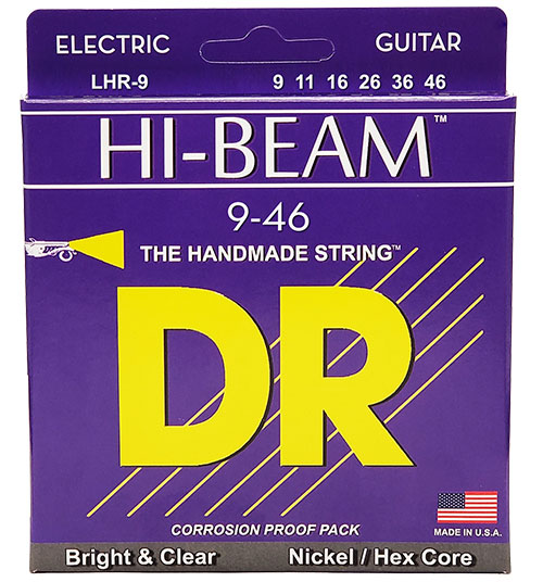 DR STRINGS LHR-9/46 HI-BEAM NICKEL PLATED LIGHT-MEDIUM 9-46