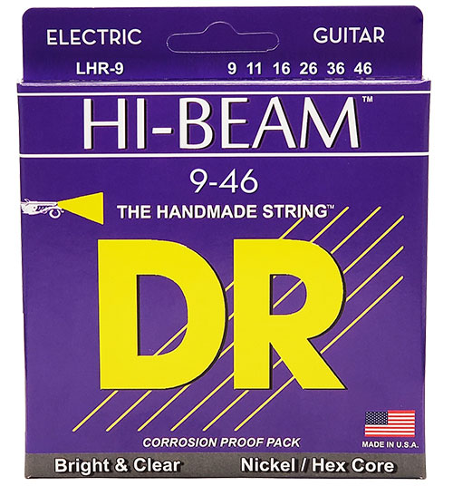 DR STRINGS LHR-9/46 HI-beam Nickel Plated LIGHT-medium 9-46