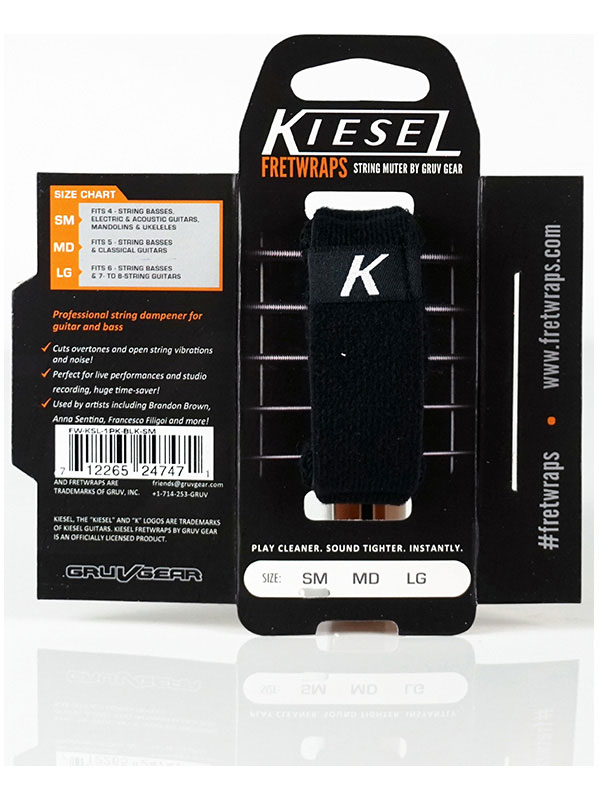 GRUVGEAR FretWraps, Kiesel Black - Small