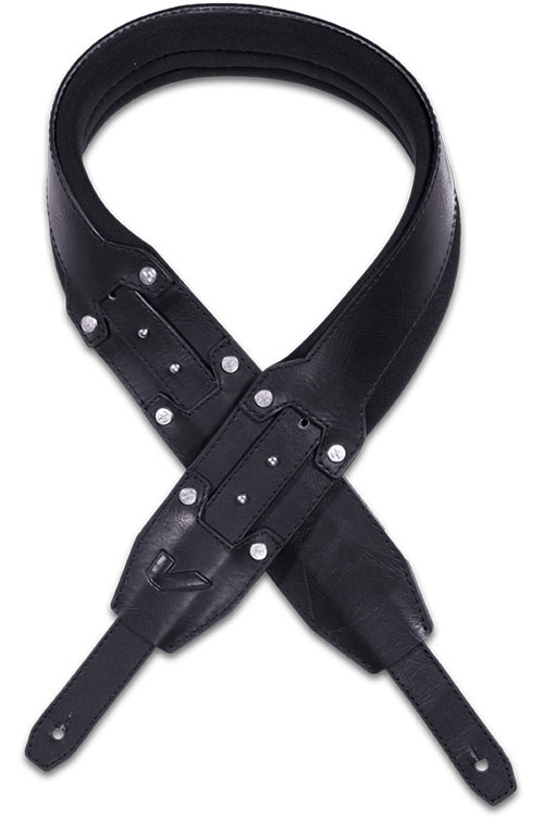 GRUVGEAR Recoil, David Ellefson Signature - Courroie 9 cm néoprène et cuir vegan - Black