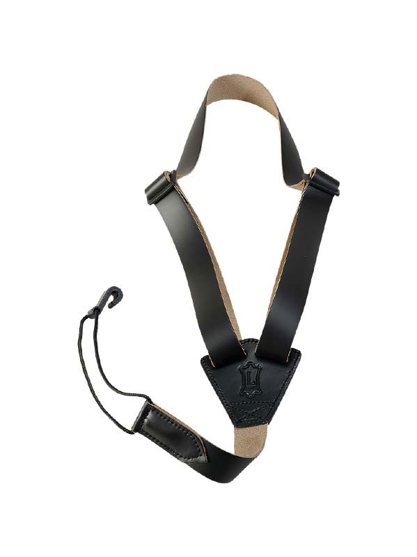 LEVYS Spéciale Guitare Classique/ukulélé en Cuir, Maintien par La Rosace - Black
