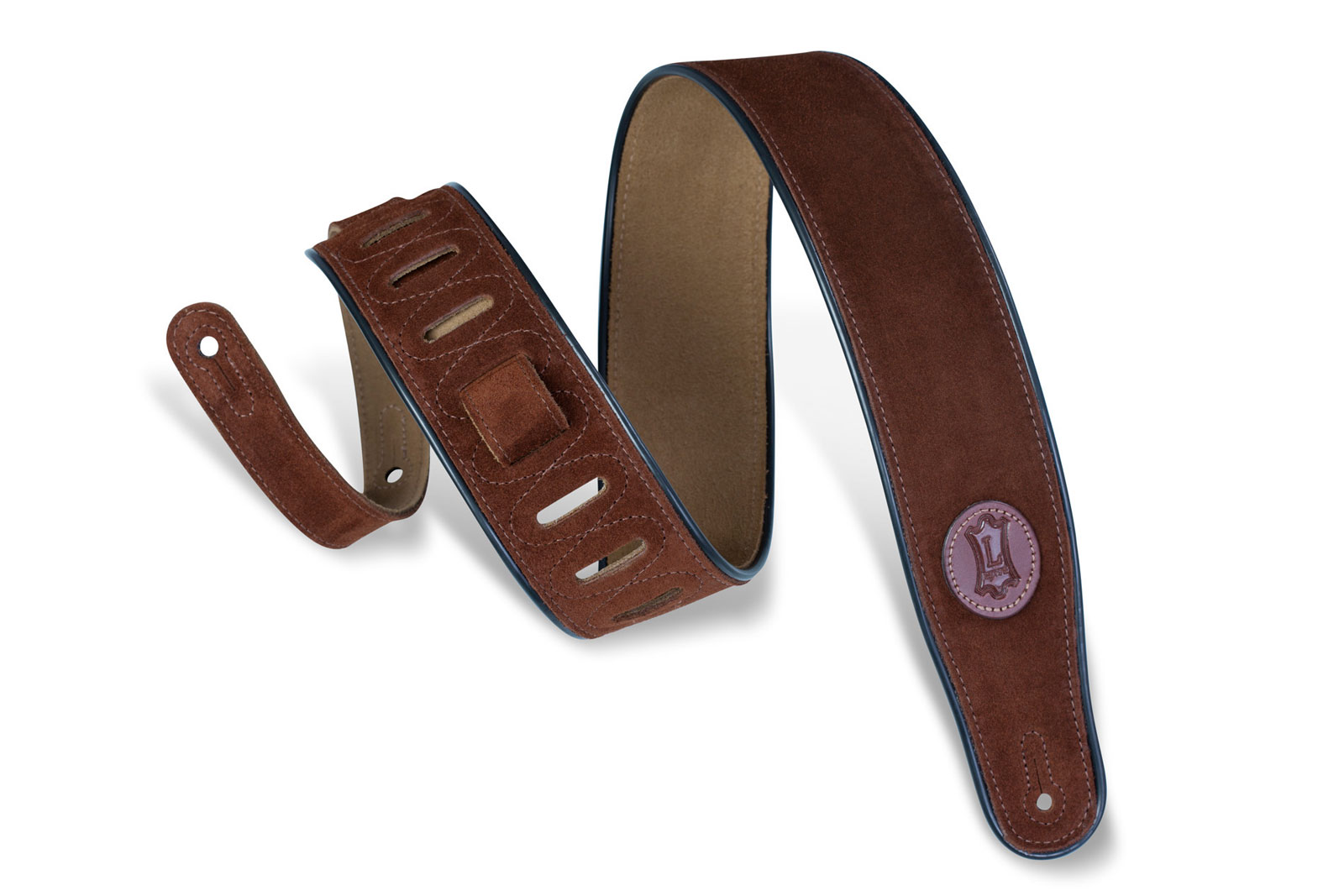 LEVYS 6.4 CM WITH BLACK BORDER WITH BROWN LEATHER LEVY'S LOGO