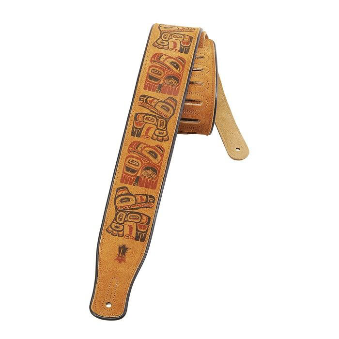LEVYS 6.3 CM SUEDE WITH HAIDA TOTEM PATTERN AND HONEY NET