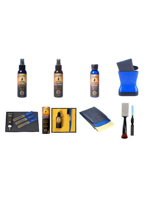MUSICNOMAD MN292 TOTAL SPA KIT - CLEANER, FINGERBOARD OIL, POLISH, TOOLS AND CLOTHS