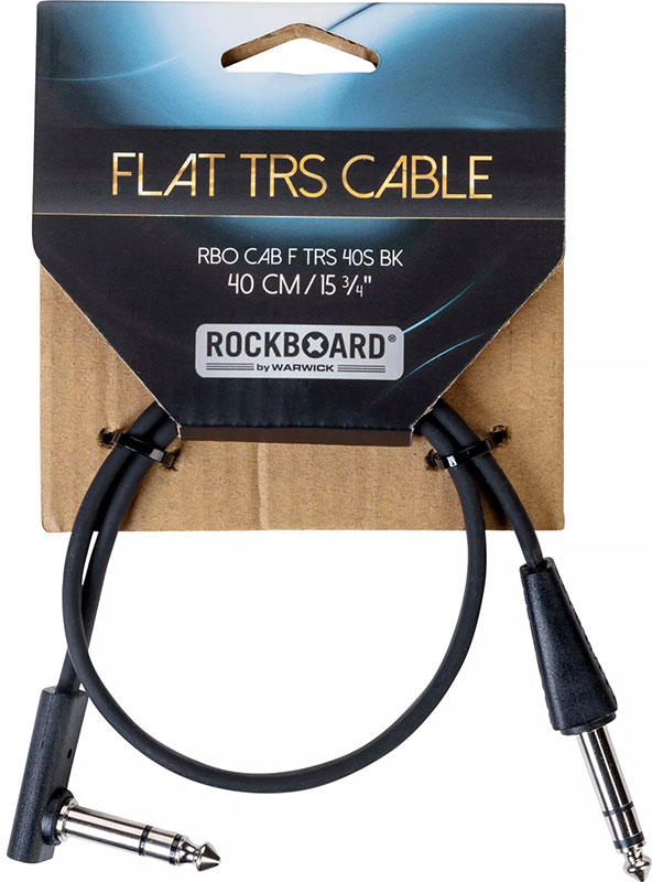 ROCKBOARD Flat Trs Cable 40 Cm, Straight / Angled - Black