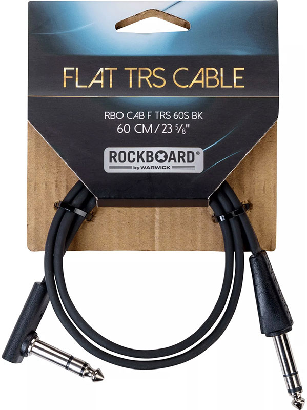 ROCKBOARD Flat Trs Cable 60 Cm, Straight/Angled - Black