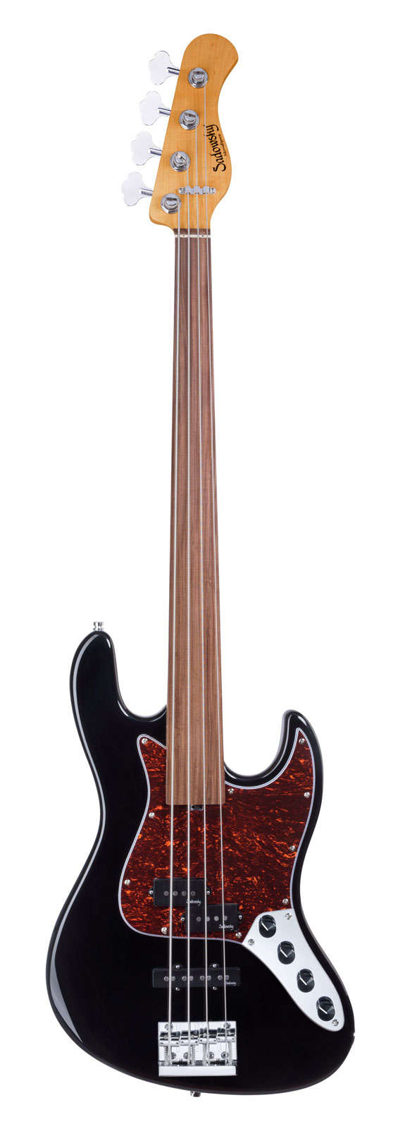 SADOWSKY GUITARS Metroexpress, Hybrid Pj 4, Fretless - Black Pearl,Rosewood