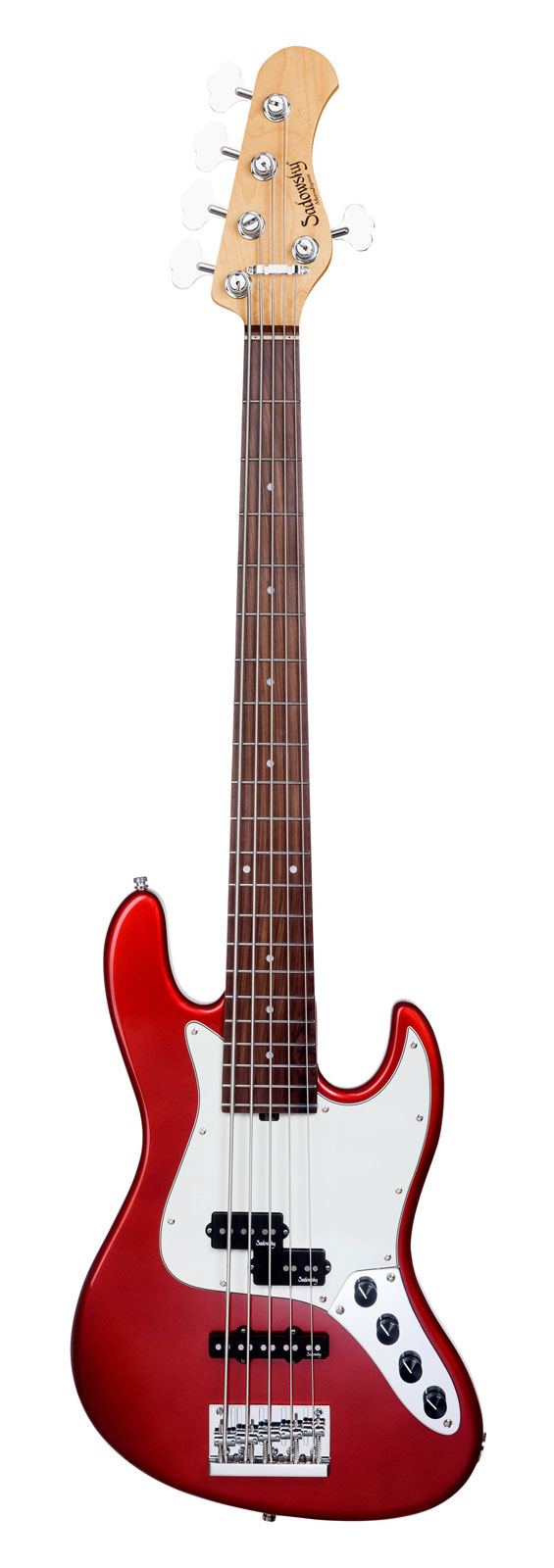 SADOWSKY GUITARS METROEXPRESS, 21 HYBRID PJ 5 STRING - CANDY APPLE RD,ROSEWOOD