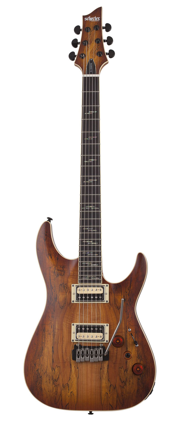 SCHECTER C-1 EXOTIC LH SPALTED MAPLE