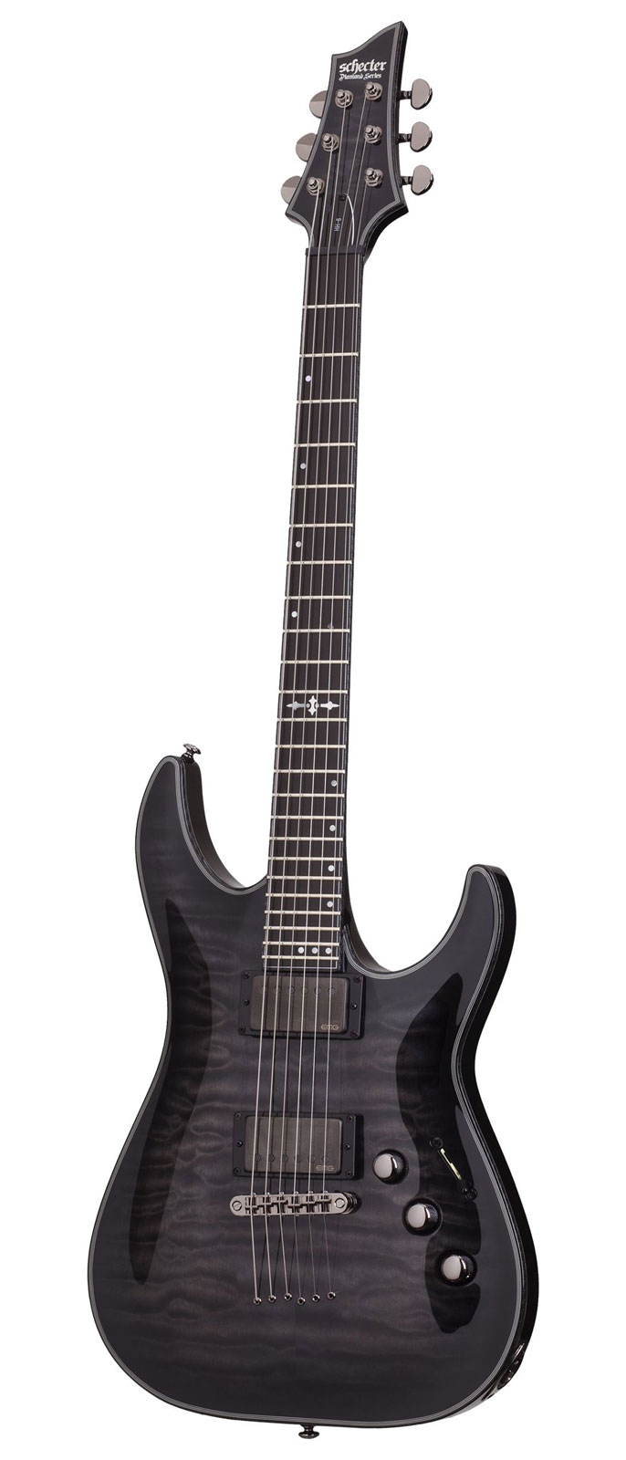 SCHECTER C-1 Hellraiser Trans Black Burst