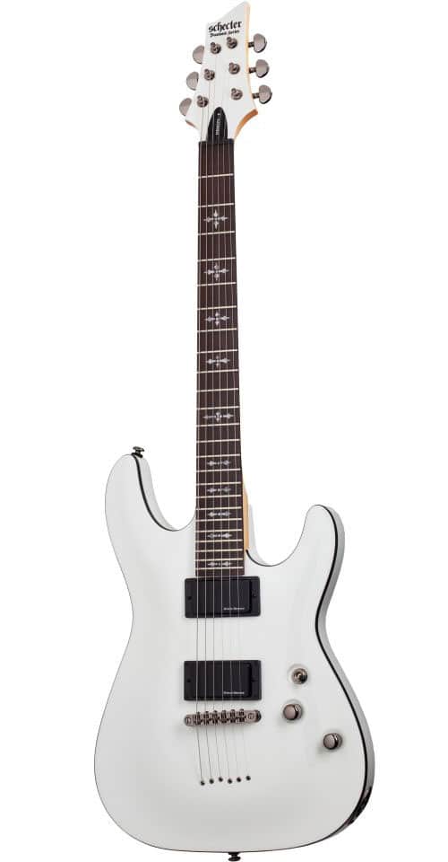 SCHECTER DEMON 6 VINTAGE WHITE