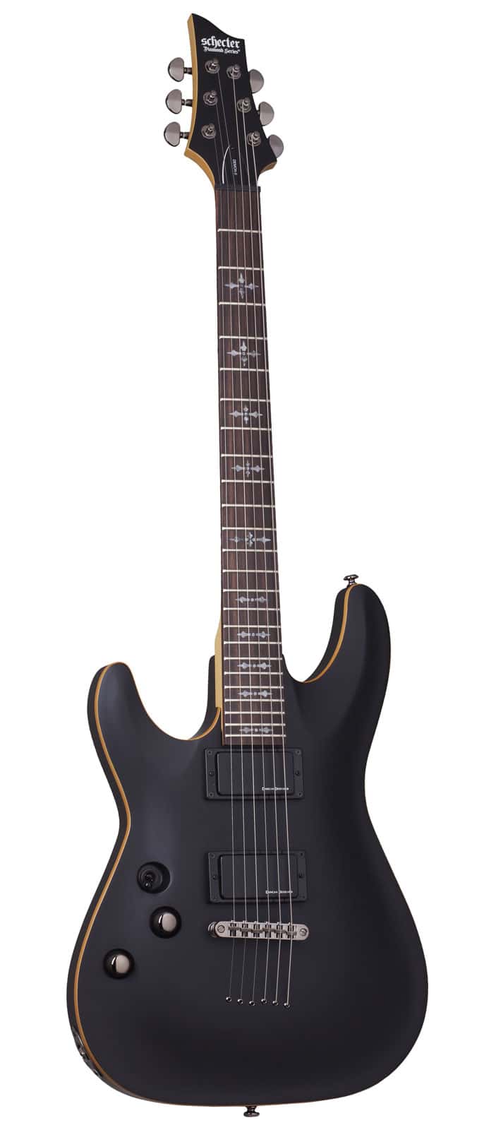 SCHECTER DEMON 6 LH AGED BLACK SATIN