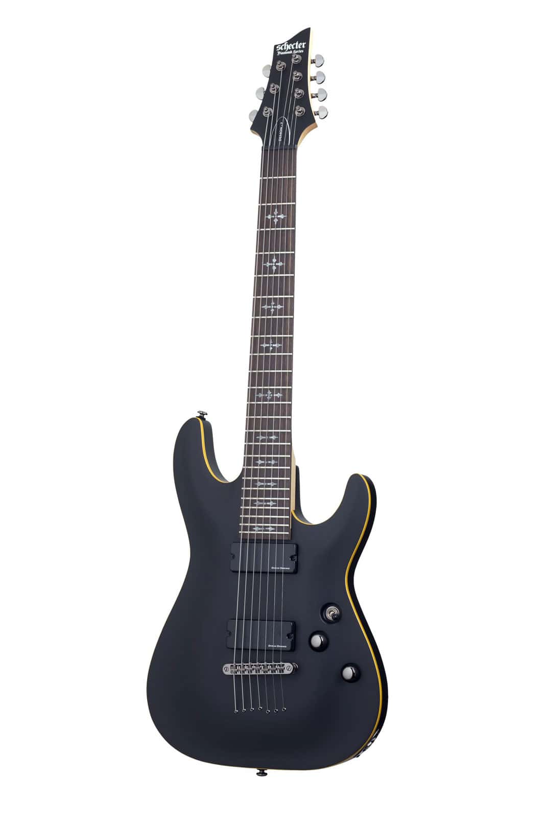 SCHECTER DEMON 7 AGED BLACK SATIN