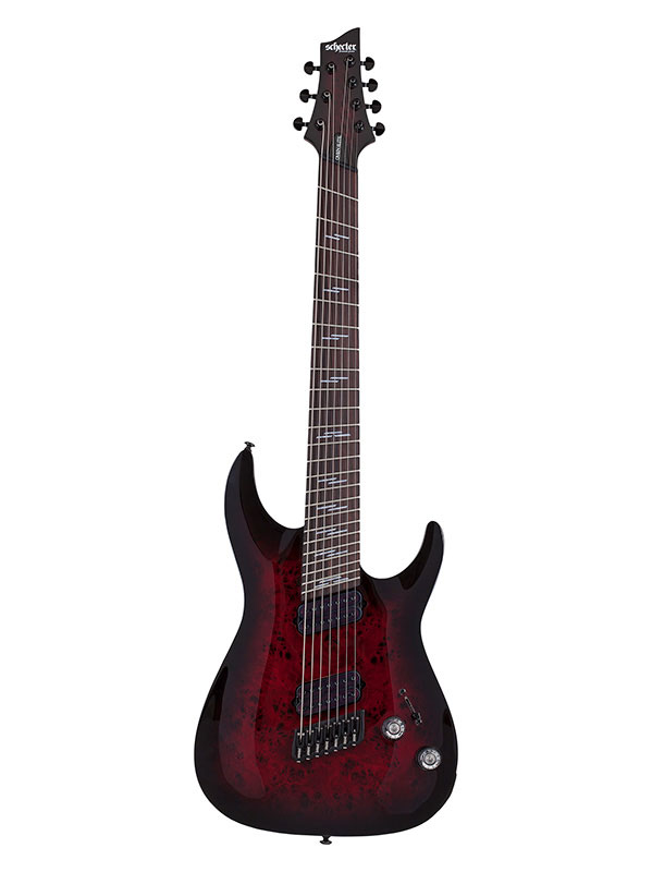 SCHECTER Omen 7 Ms Elite Black Cherry Burst