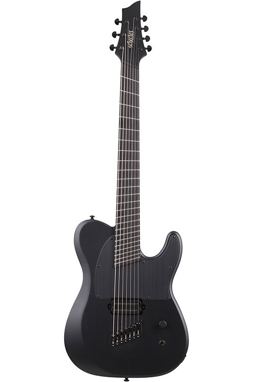 SCHECTER Pt-7 Black Multi-Scale Ops Satin Black Open Pore