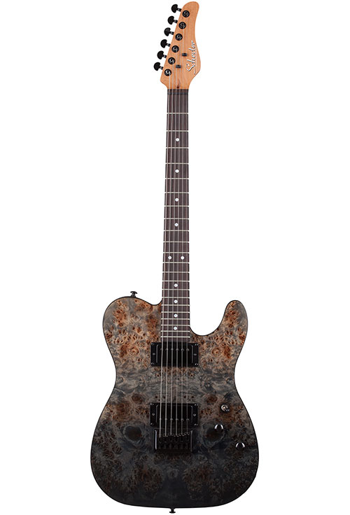 SCHECTER Pt Standard Black Fade Burst Burl