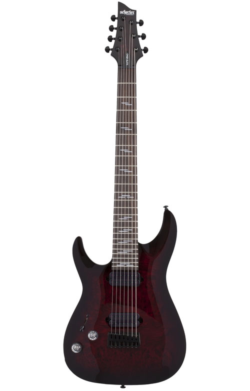SCHECTER Omen Elite 7 LH Black Cherry Burst