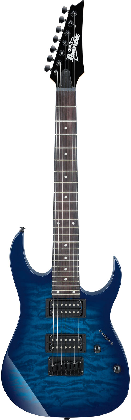IBANEZ USA Model GRG7221QATBB Transparent Blue Burst