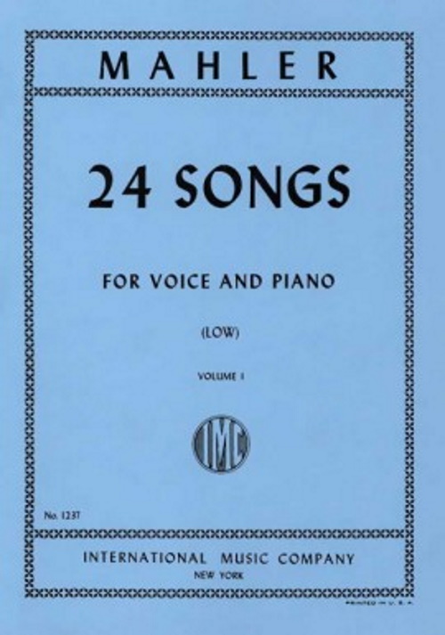 IMC Mahler Gustav - 24 Songs Vol.1 - Low Voice