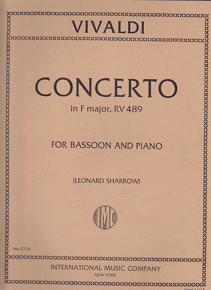 IMC VIVALDI ANTONIO - CONCERTO IN F MAJOR RV 489