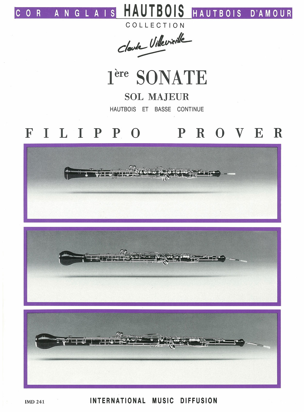 IMD ARPEGES PROVER - 1ÈRE SONATE - HAUTBOIS & B.C.