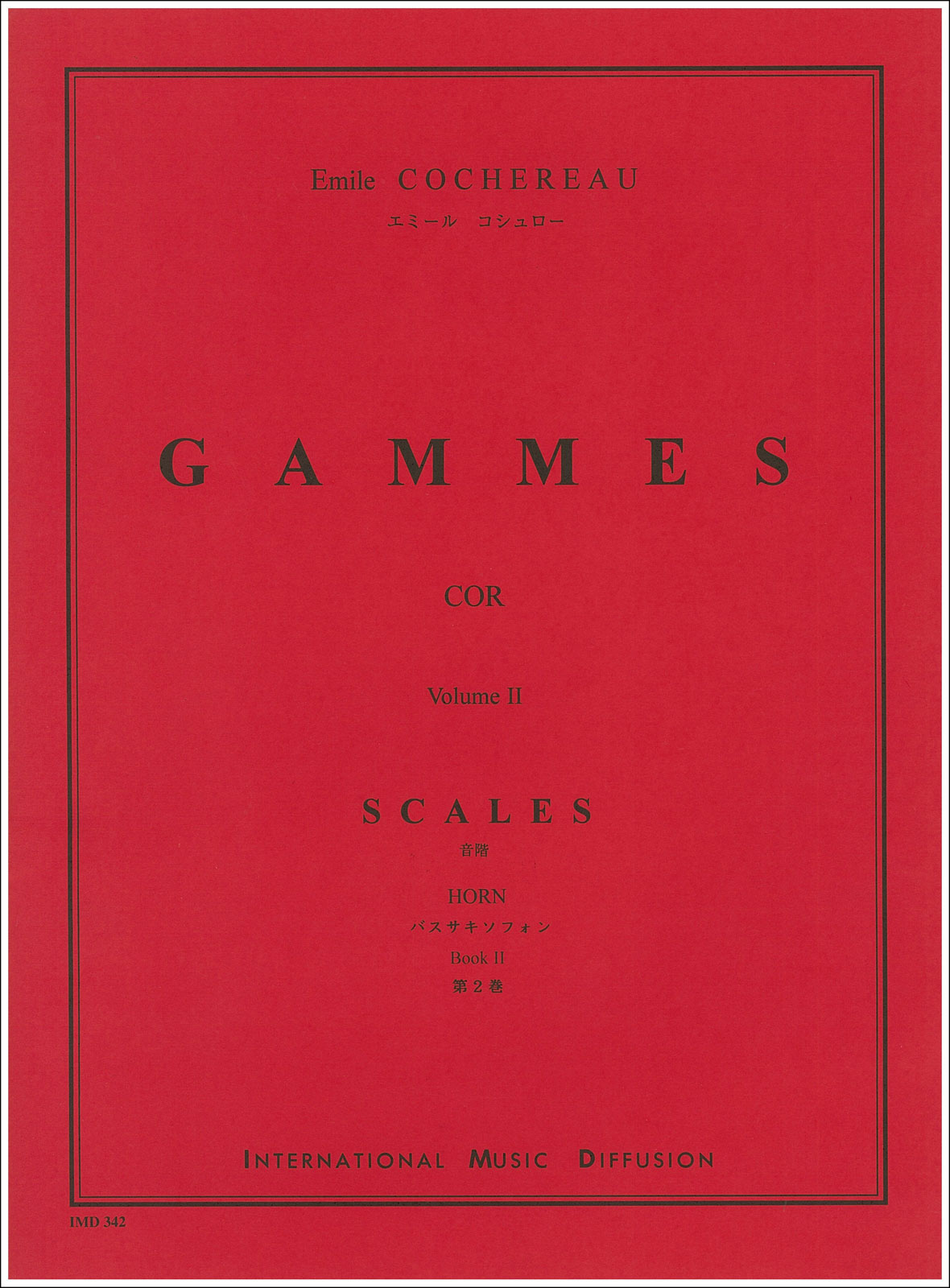 IMD ARPEGES COCHEREAU - GAMMES VOL II - COR