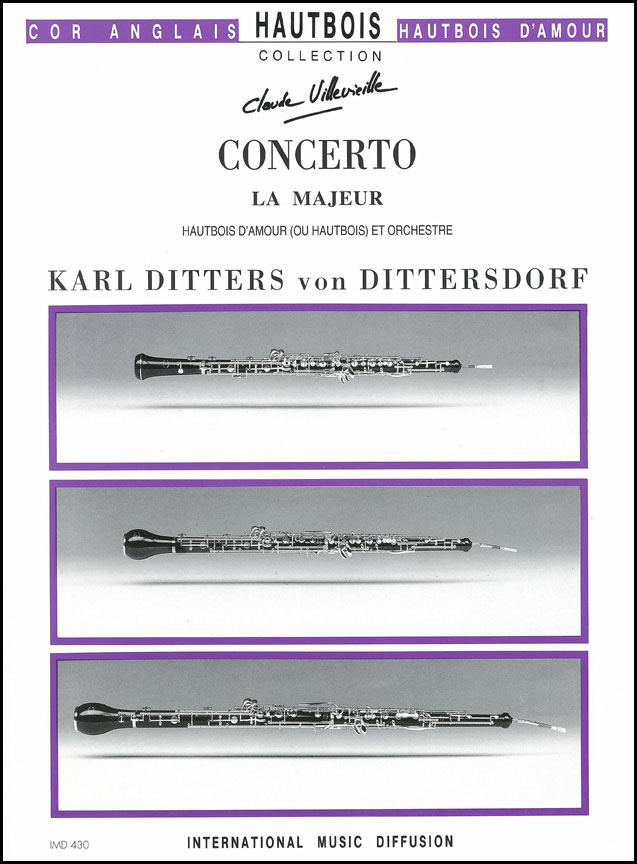 IMD ARPEGES DITTERSDORF - CONCERTO EN LA MAJEUR - HAUTBOIS D'AMOUR ET ORCH/RÉD PIANO