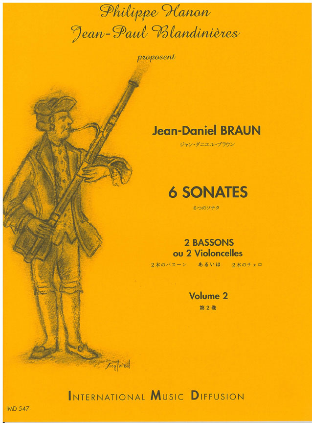 IMD ARPEGES BRAUN - 6 SONATES VOL 2 - 2 BASSONS OU 2 CELLOS