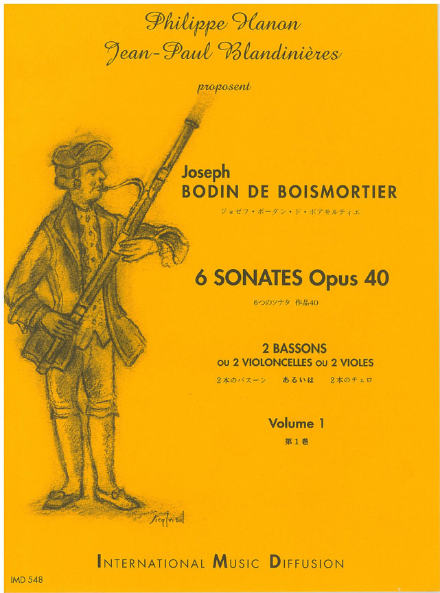 IMD ARPEGES Boismortier - 6 Sonates Op 40 Vol 1 - 2 Bassons Ou 2 Cellos Ou 2 Violes