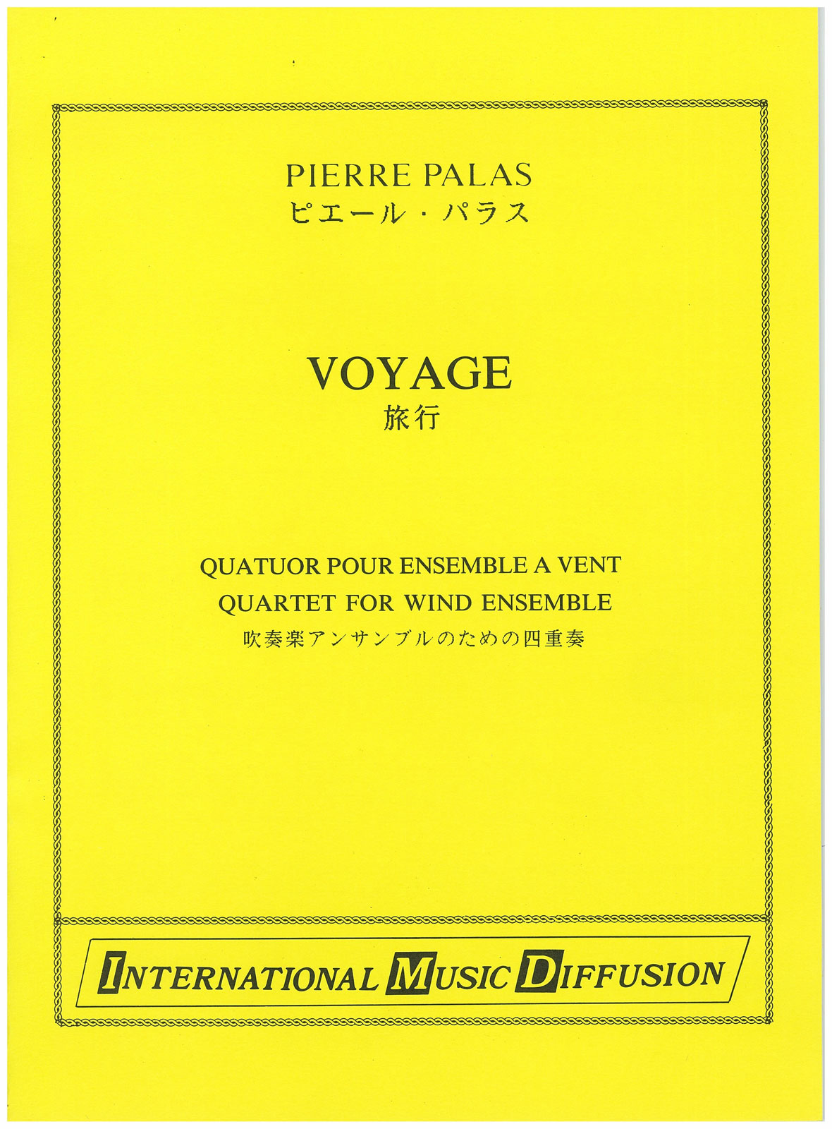 IMD ARPEGES Palas - Voyage - Quatuor Clar/trp. Sib
