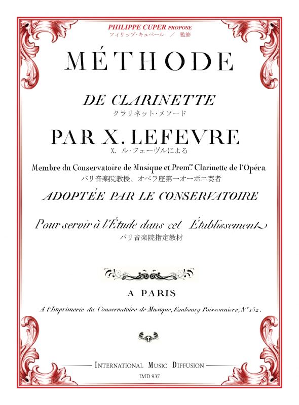 IMD ARPEGES LEFEVRE XAVIER - METHODE DE CLARINETTE
