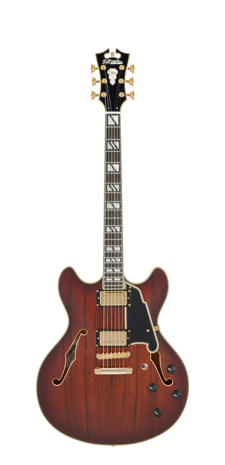 D'ANGELICO Deluxe DC Satin Brown Burst