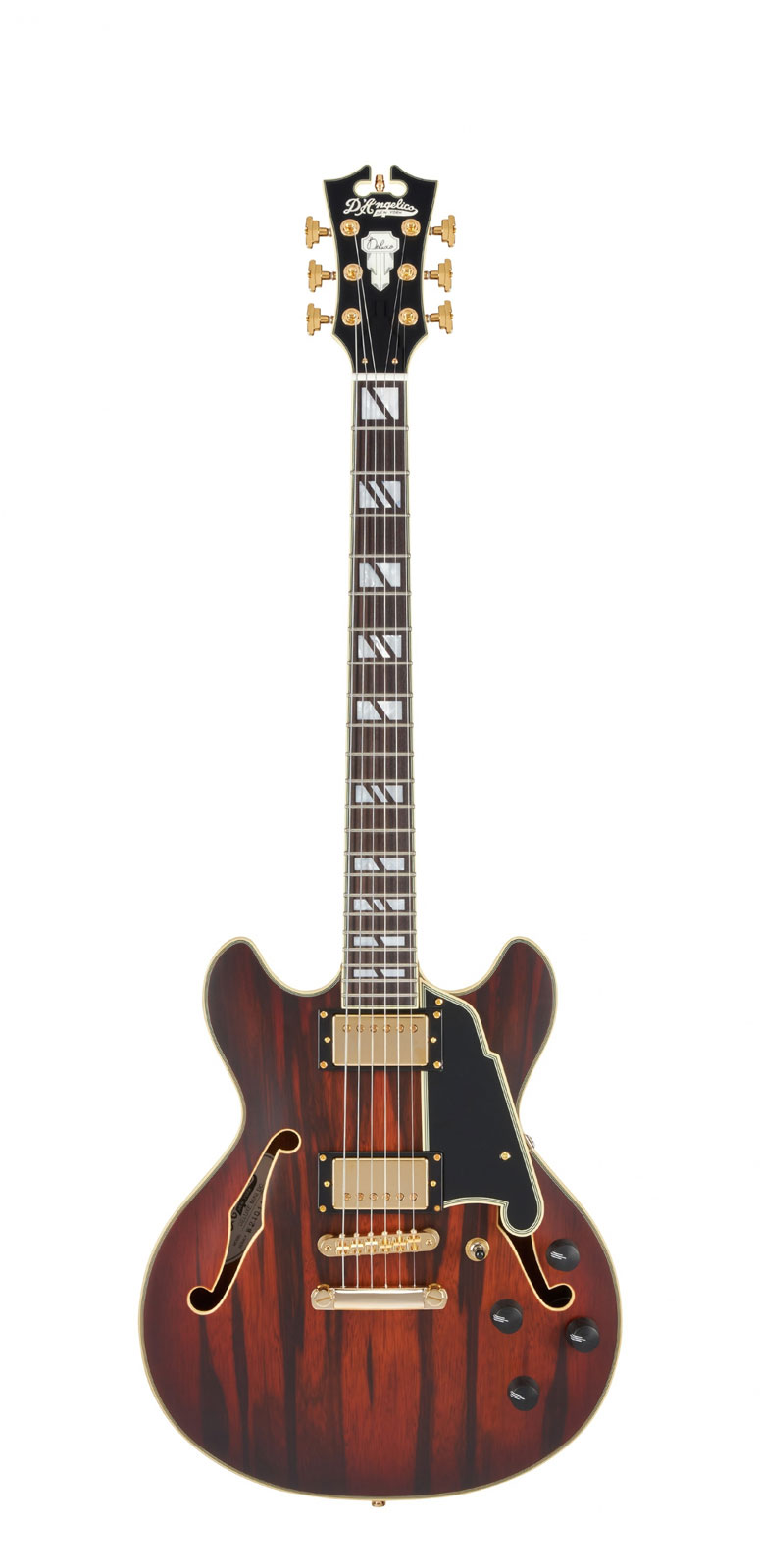 D'ANGELICO Deluxe Mini Dc Satin Brown Burst