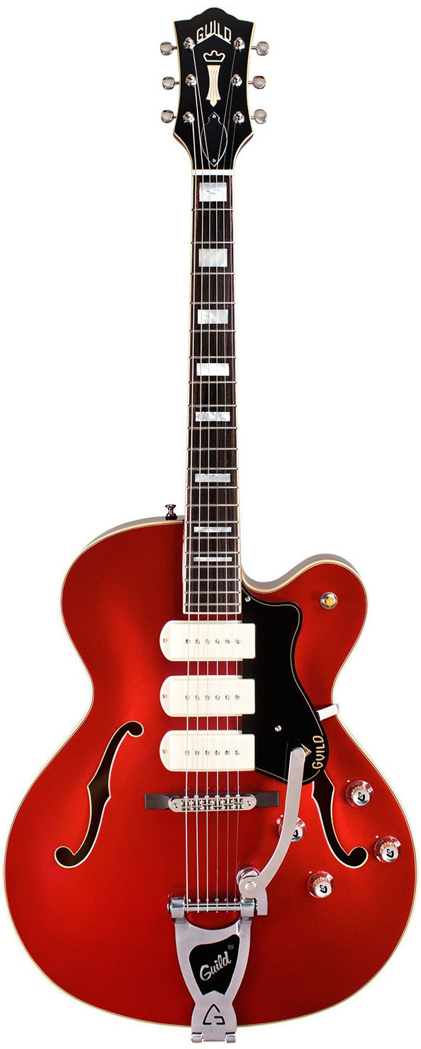 GUILD X-350 STRATFORD VIBRATO RED + CASE - B-STOCK