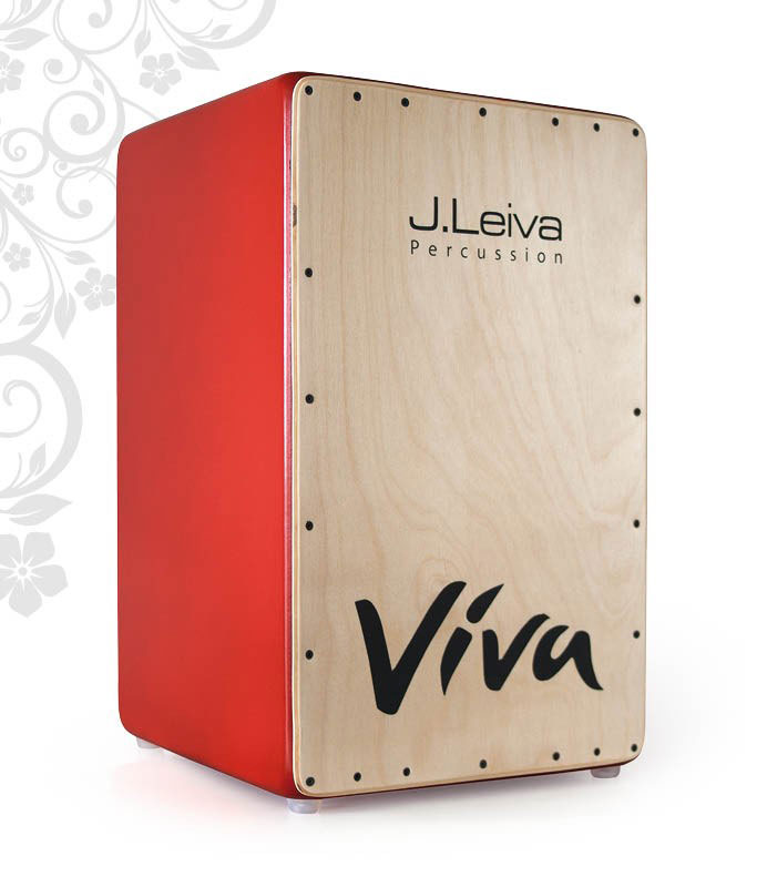 J LEIVA PERCUSSION CAJON VIVA RED