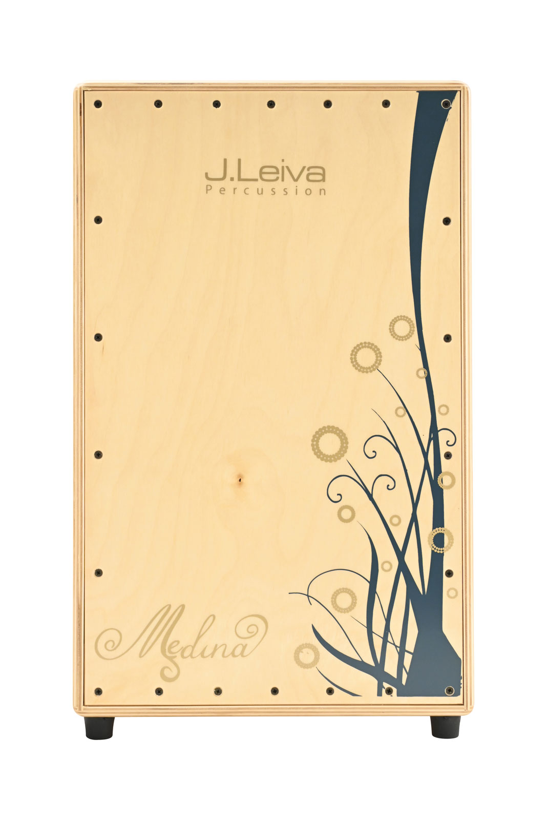 J LEIVA PERCUSSION CAJON MEDINA WHITE LACQUERED