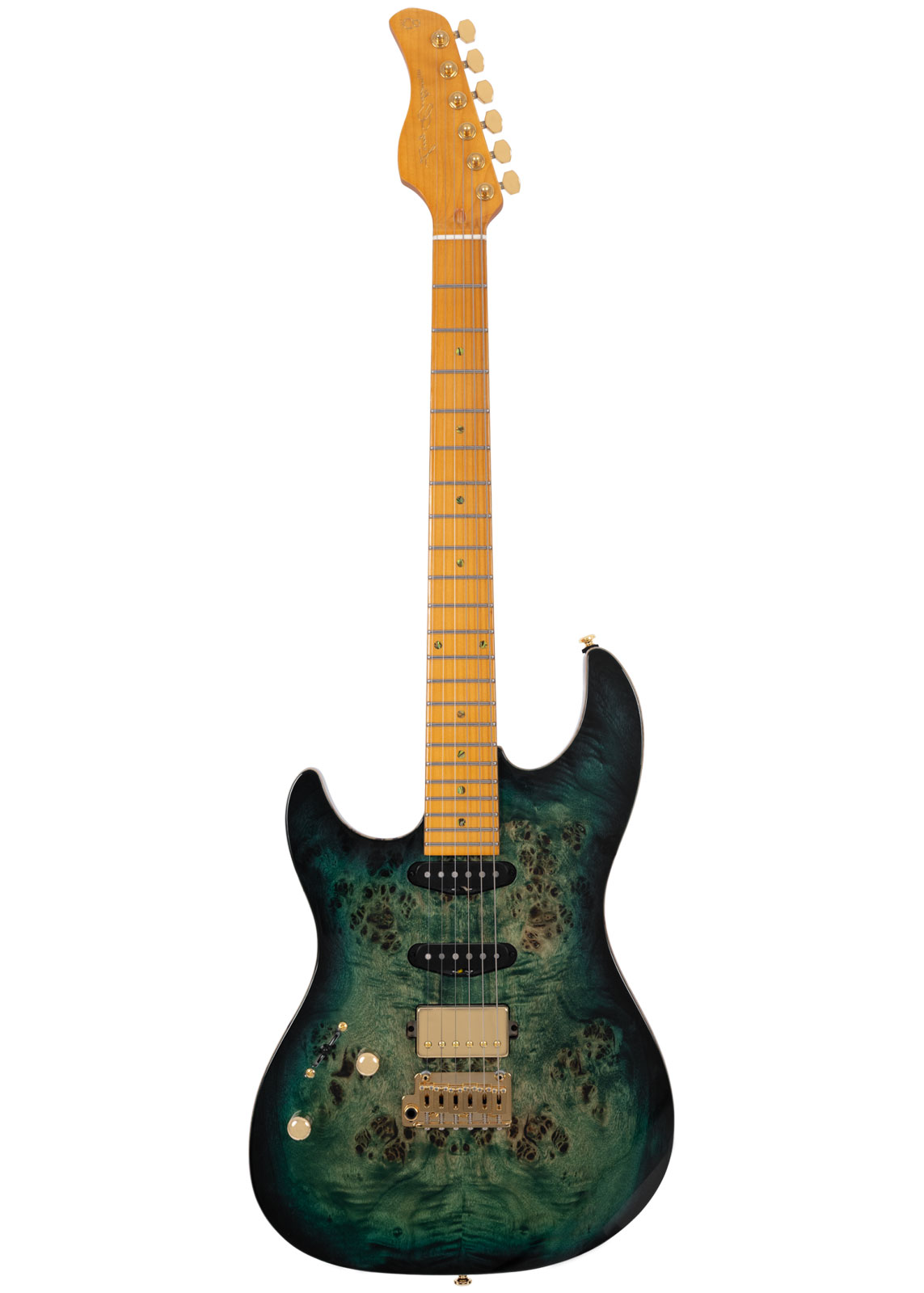 SIRE LARRY CARLTON S10 Hss Lh Tgr Dc Mn Trans Green