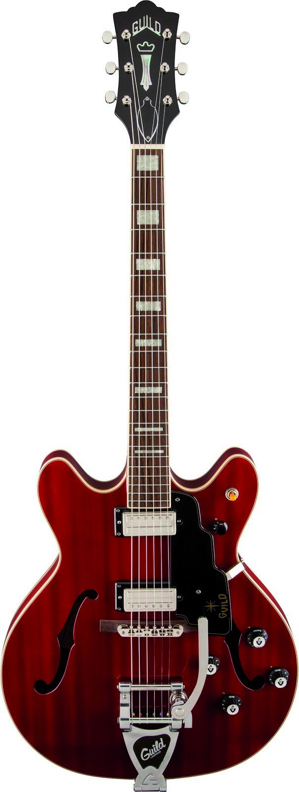 GUILD Starfire V Trans Cherry Bigsby