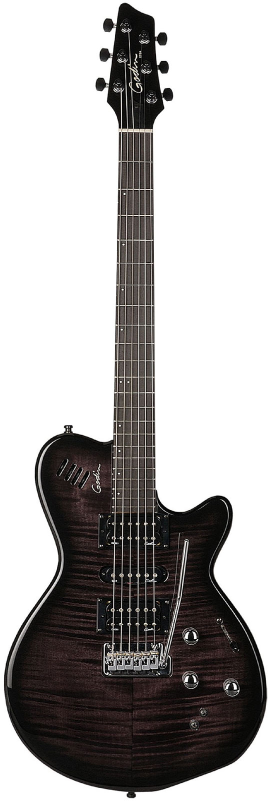 GODIN XT SA Trans Black Flame + Housse