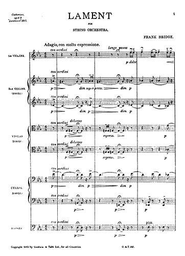 CHESTER MUSIC Bridge F - Lament - Conducteur